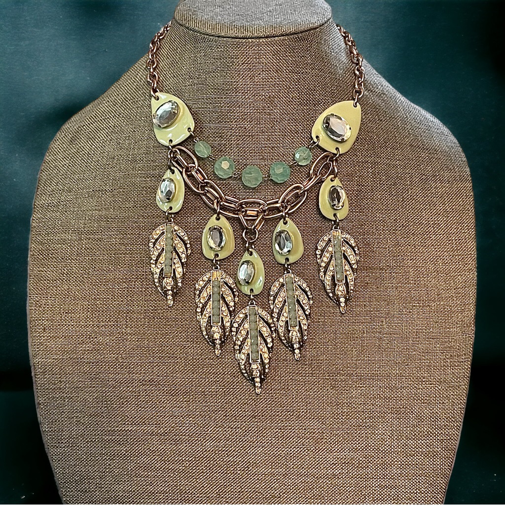 Mythologie Jeweled Statement Bib Necklace